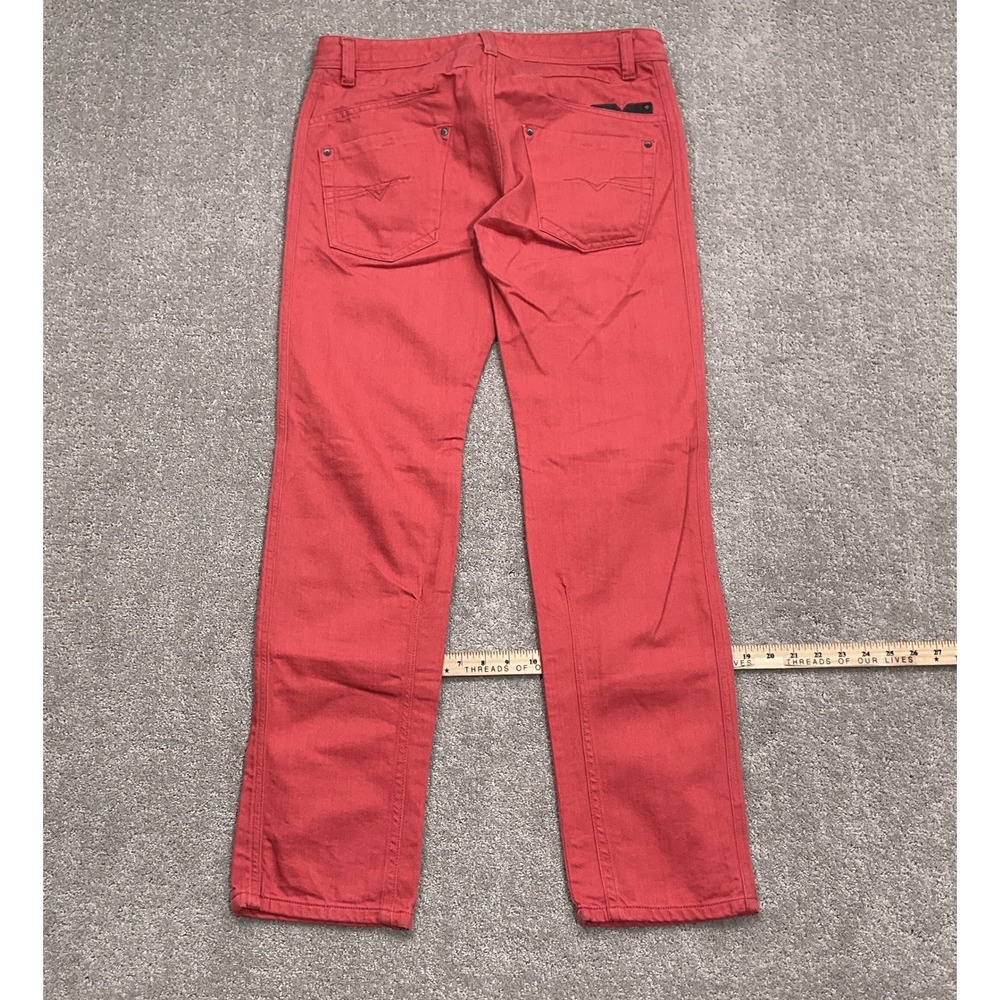 Diesel Red Slim Men Jeans - Picture 12 of 13